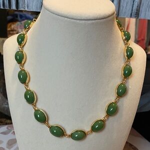 Vintage Green Nephrite Necklace